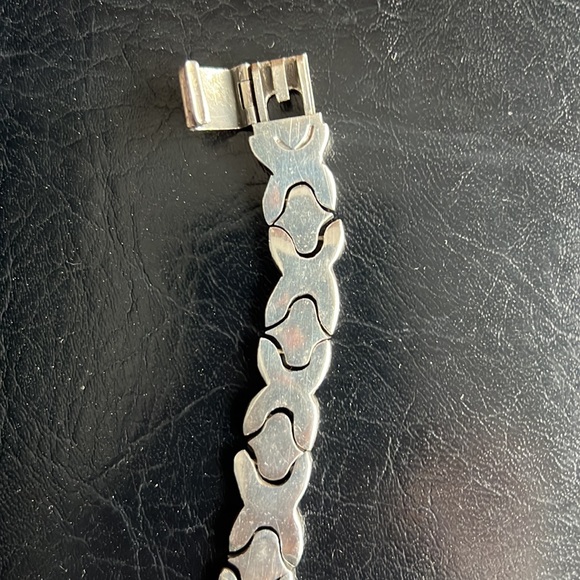 Mexican Sterling Silver Salvador Jualler Puzzle Collar Necklace Taxco 925 TJ-21 - Picture 7 of 13